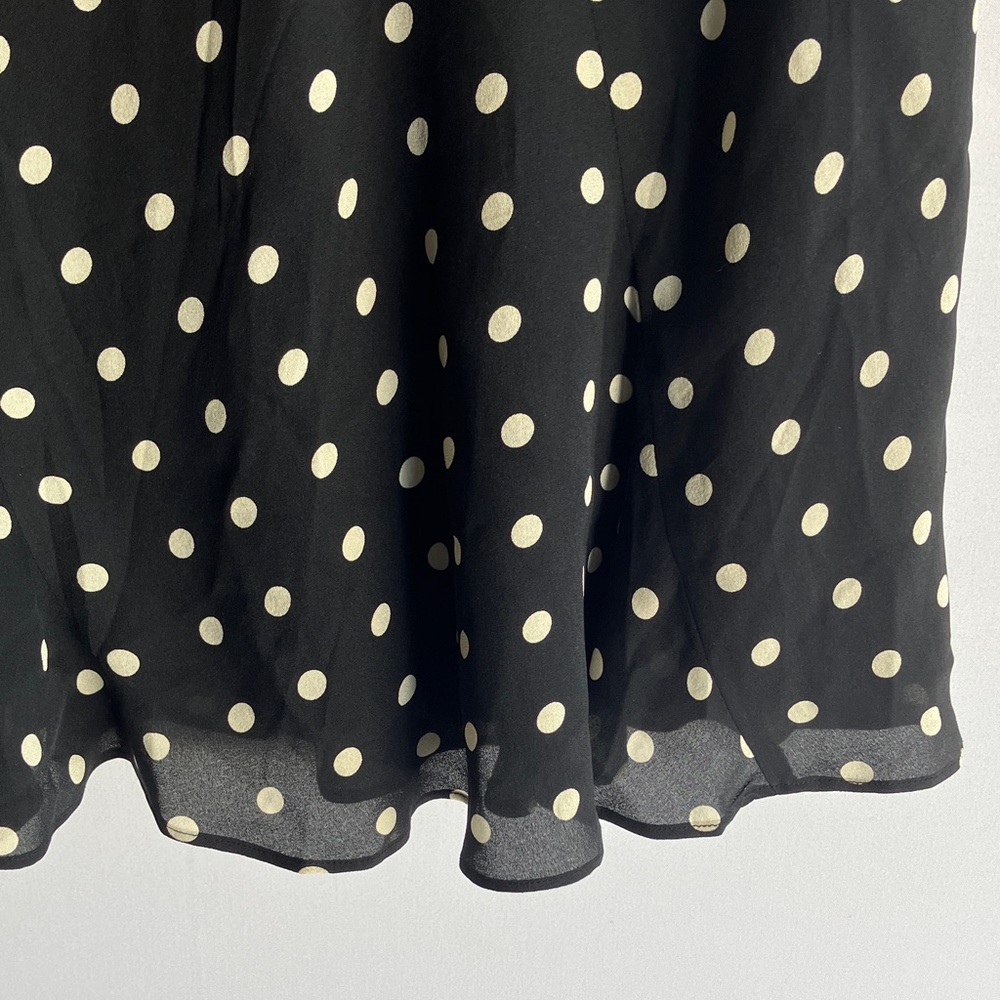 Jones New York Black and White Polka Dot Skater Skirt - Picture 3 of 5